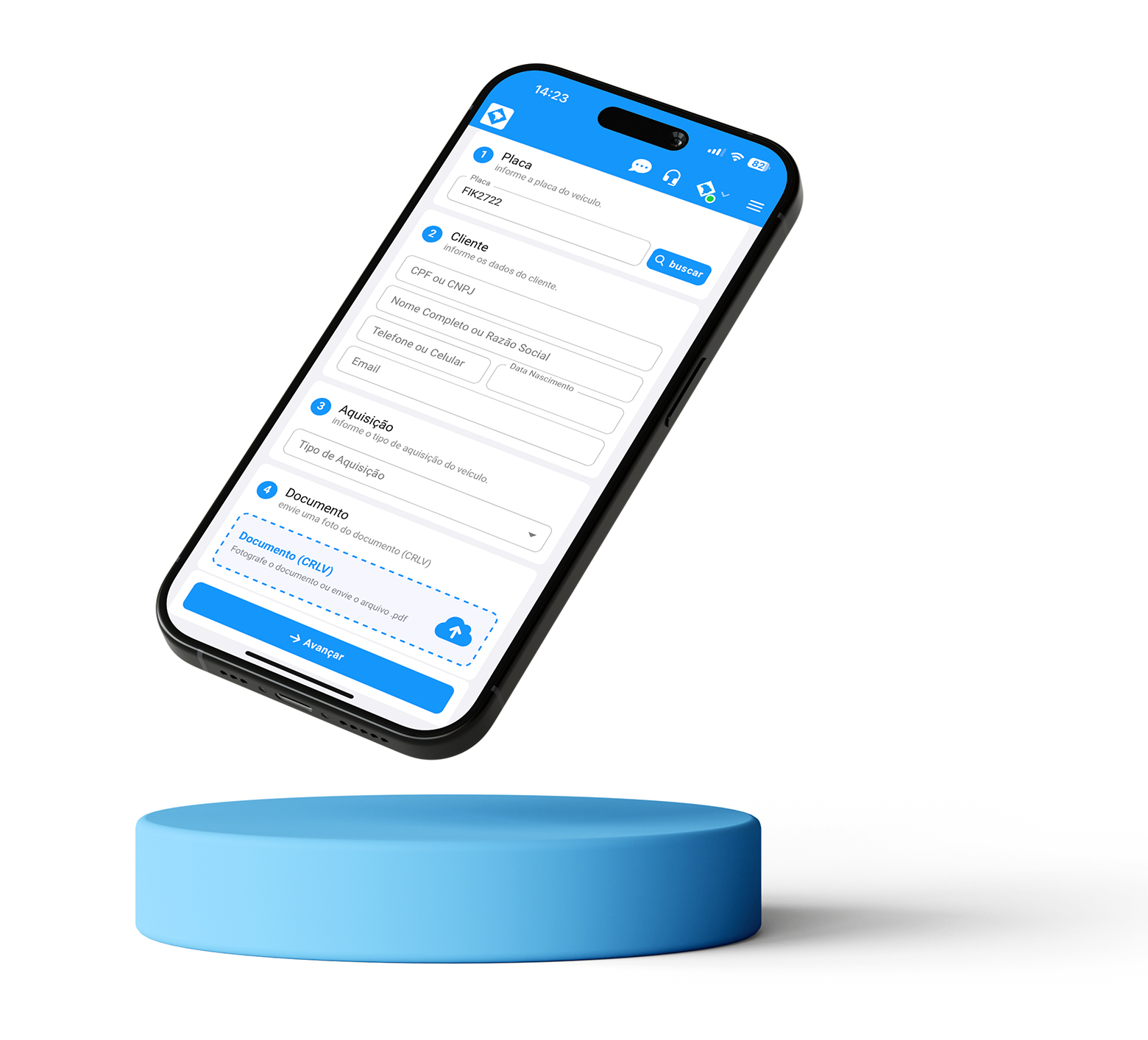 Avaliação Veícular - Dados do Usuário